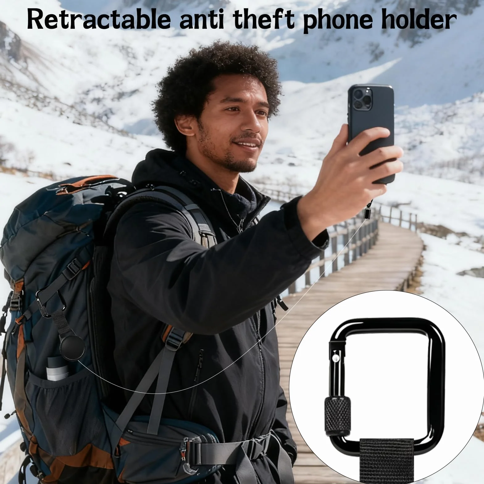 Ochrona przed kradzieżą telefonu komórkowego, zabezpieczenie telefonu komórkowego, wysuwane, zwijany breloczek do kluczy, pasek na telefon, pasek na telefon komórkowy, na nadgarstek, do