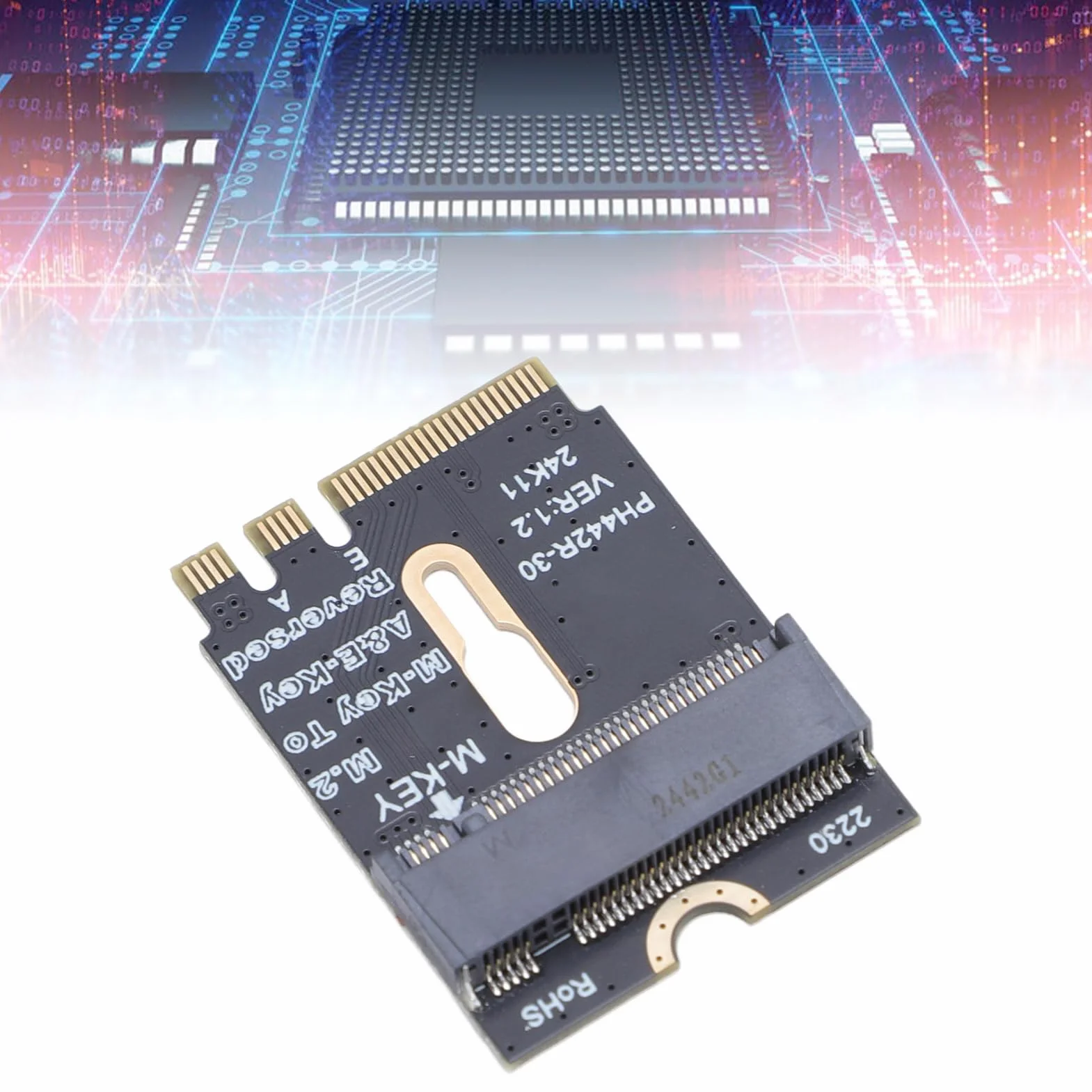 M.2 A i E WiFi Port PCIE 4.0 M KLUCZ NVME SSD Adapter, Obsługa Prędkości PCIE 4.0 dla NVME SSD, 2230 2240 2260 2280 M.2 Rozmiary Kart