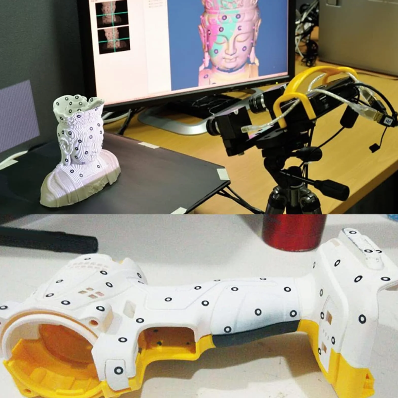 Odblaskowy Znacznik do Skanowania 3D 6 Mm, 560 szt. Markerów Wielokrotnego Użytku do Pomiarów Optycznych, Inżynierii Odwrotnej, 3D Motion Catch