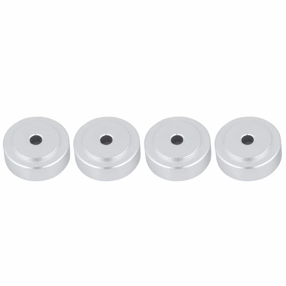 Nóżki do głośników, ochraniacz na podłogę głośnika, 4 szt. 20 * 8 mm amortyzatory ze stopu aluminium z gumowym pierścieniem, nóżki do wzmacniacza (srebrne)