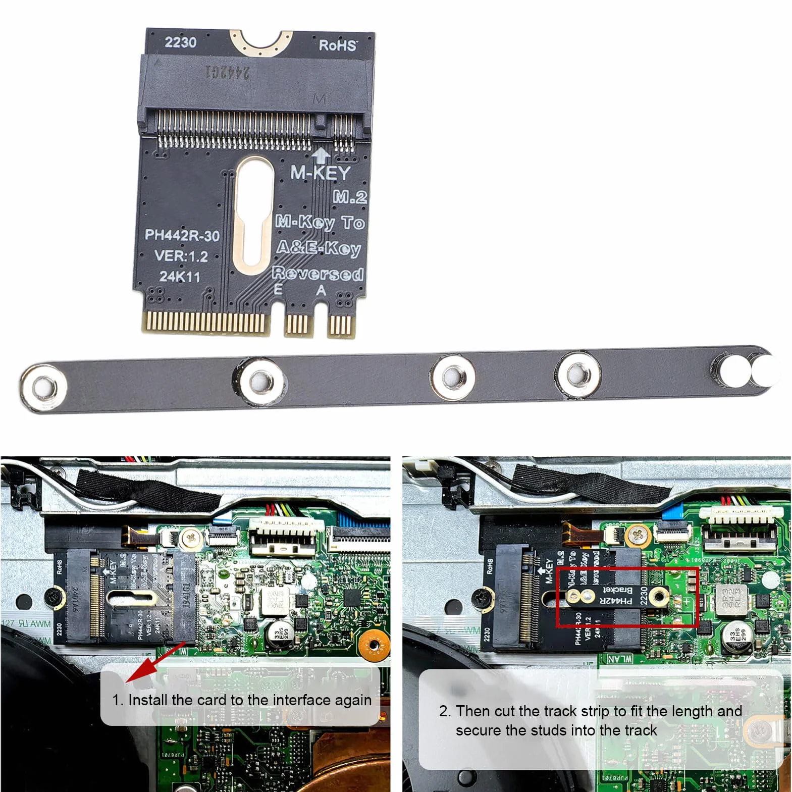 M.2 A i E WiFi Port PCIE 4.0 M KLUCZ NVME SSD Adapter, Obsługa Prędkości PCIE 4.0 dla NVME SSD, 2230 2240 2260 2280 M.2 Rozmiary Kart